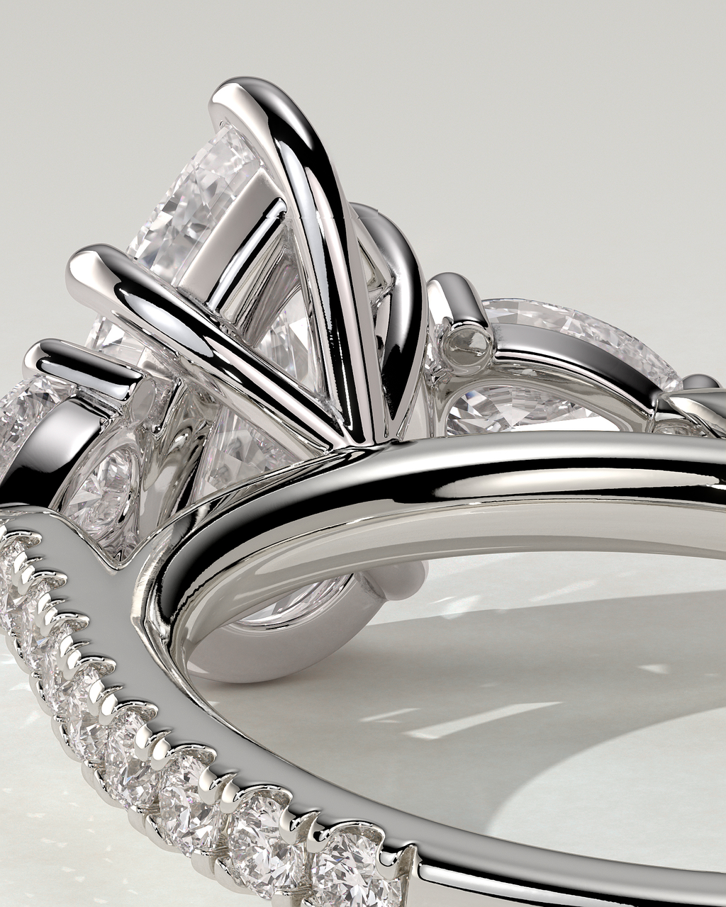 Mia Trilogy Pear Ring