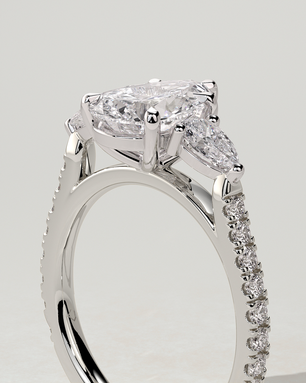 Mia Trilogy Pear Ring