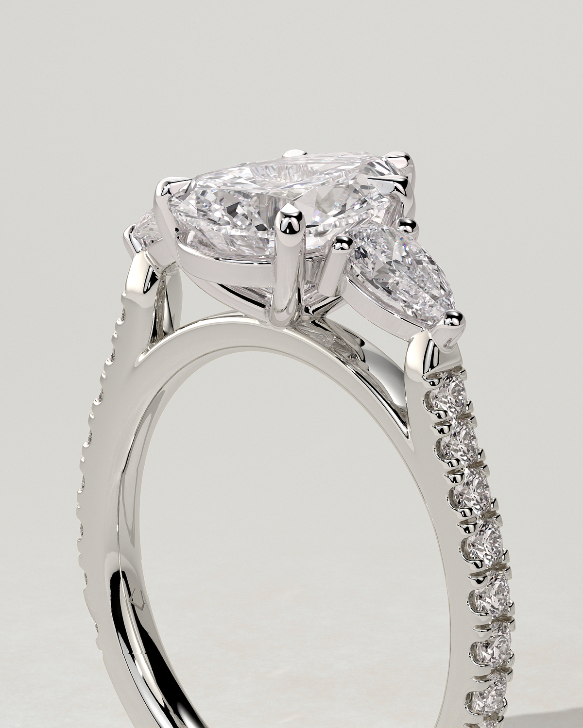 Mia Trilogy Pear Ring