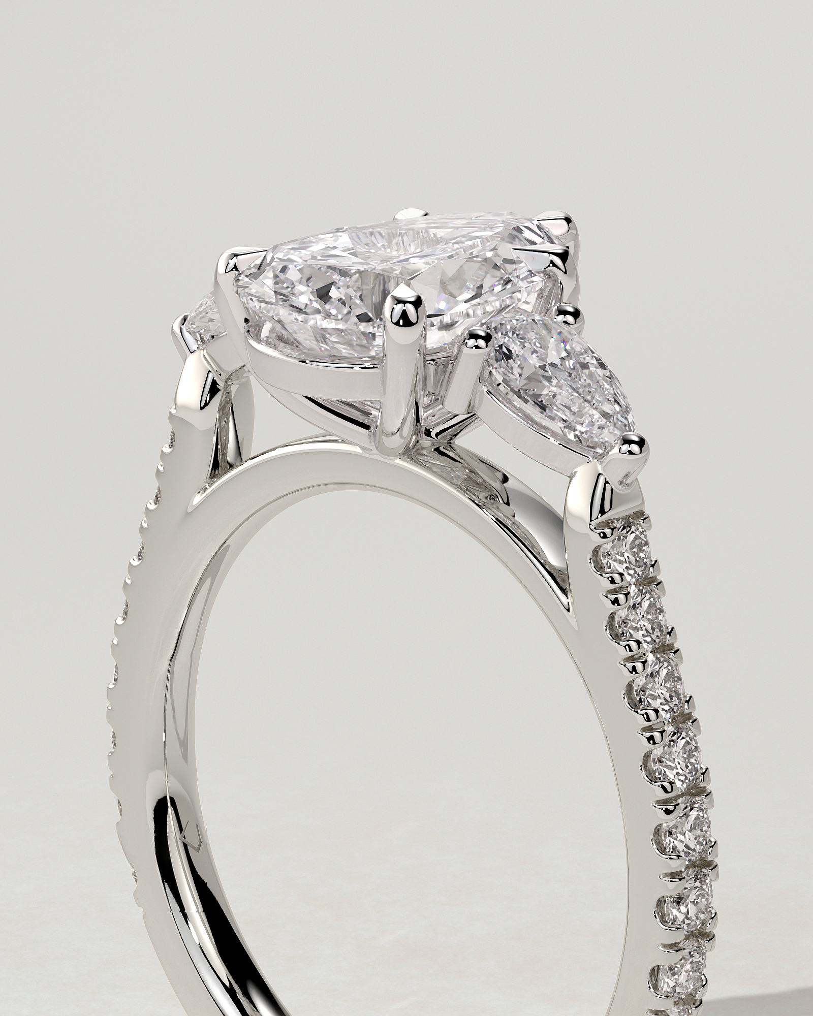 Mia Trilogy Pear Ring