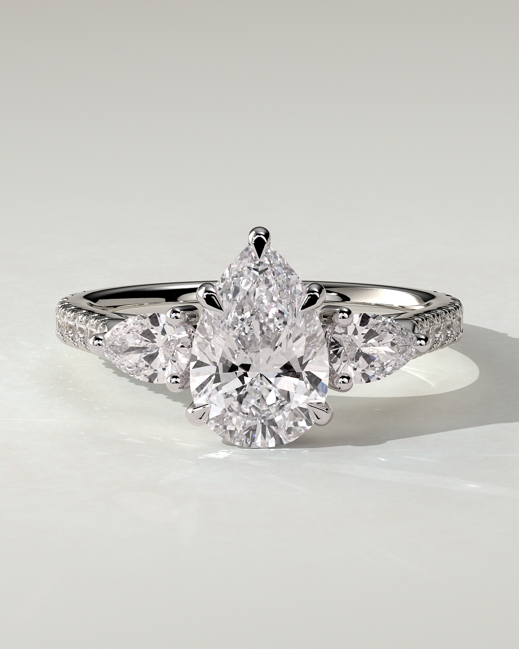 Mia Trilogy Pear Ring