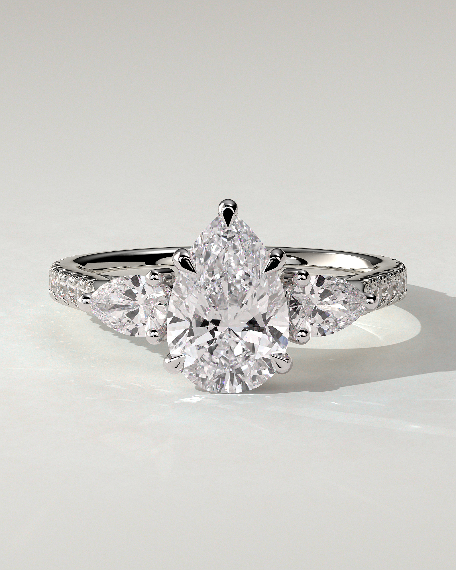 Mia Trilogy Pear Ring