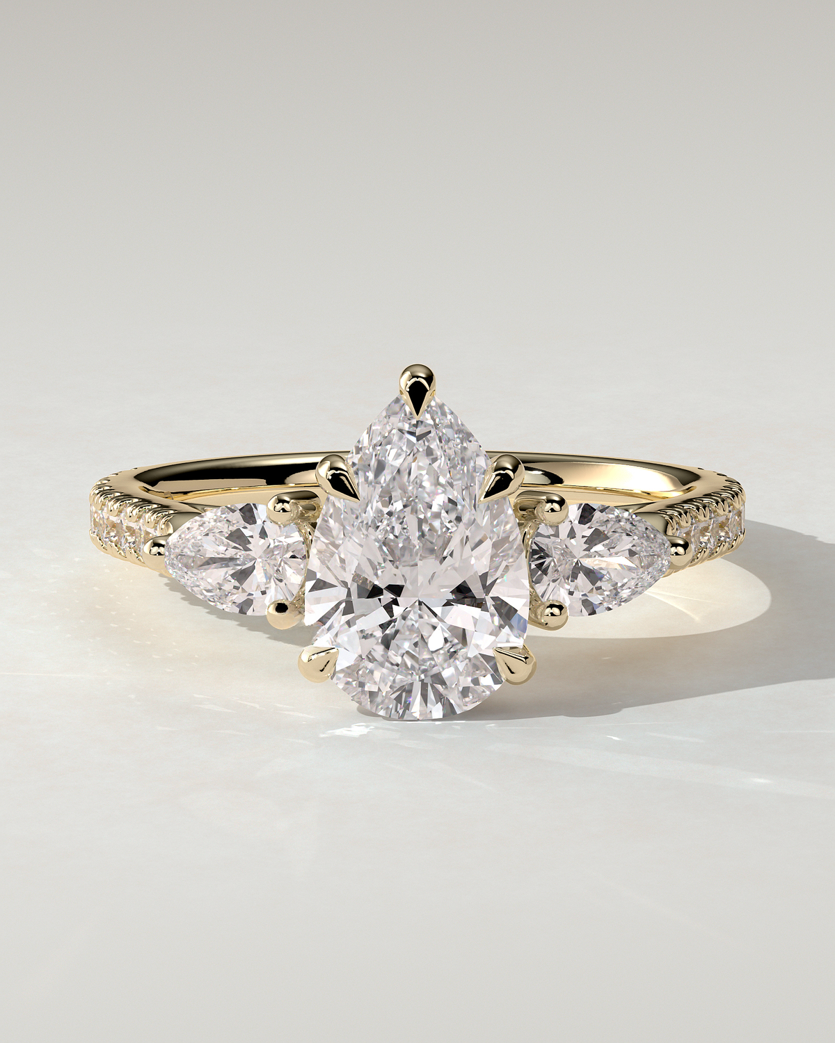 Mia Trilogy Pear Ring