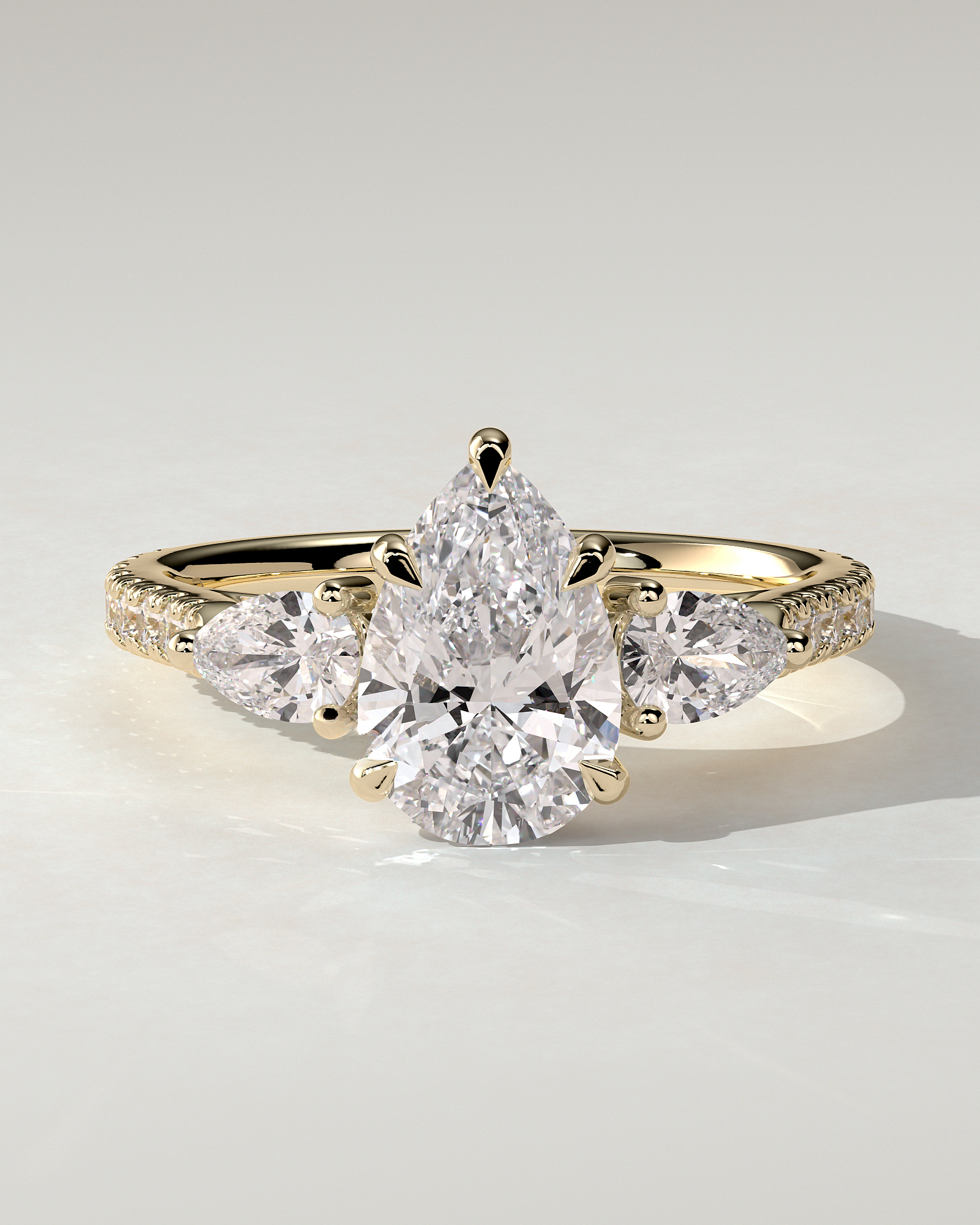 Mia Trilogy Pear Ring