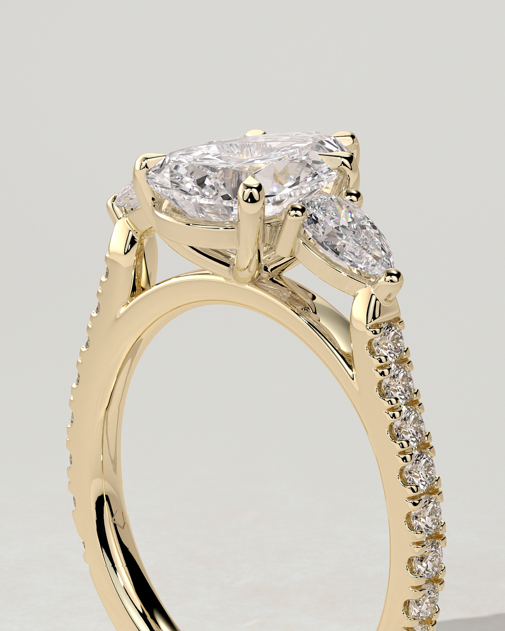 Mia Trilogy Pear Ring