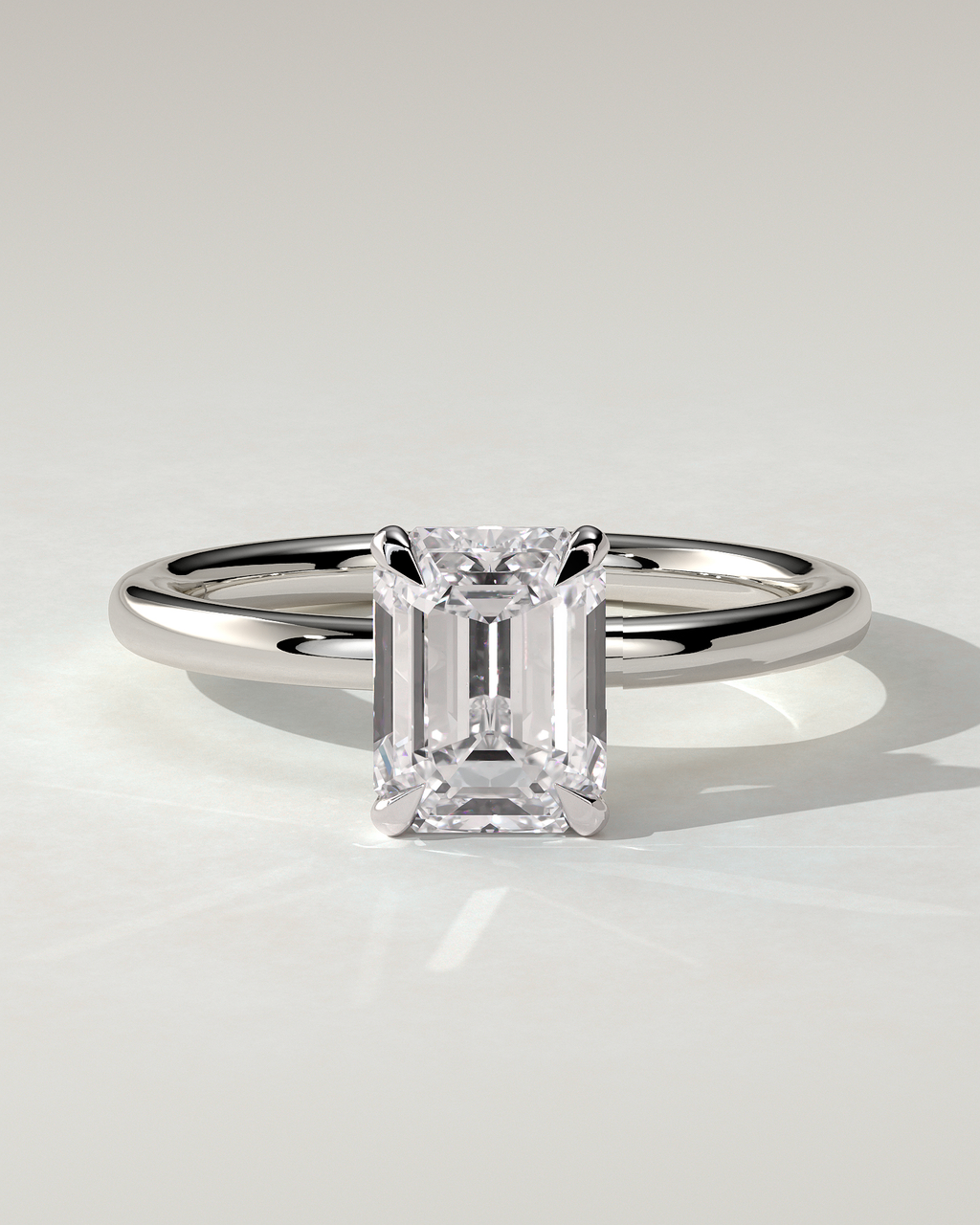 Miller Solitaire Emerald Ring