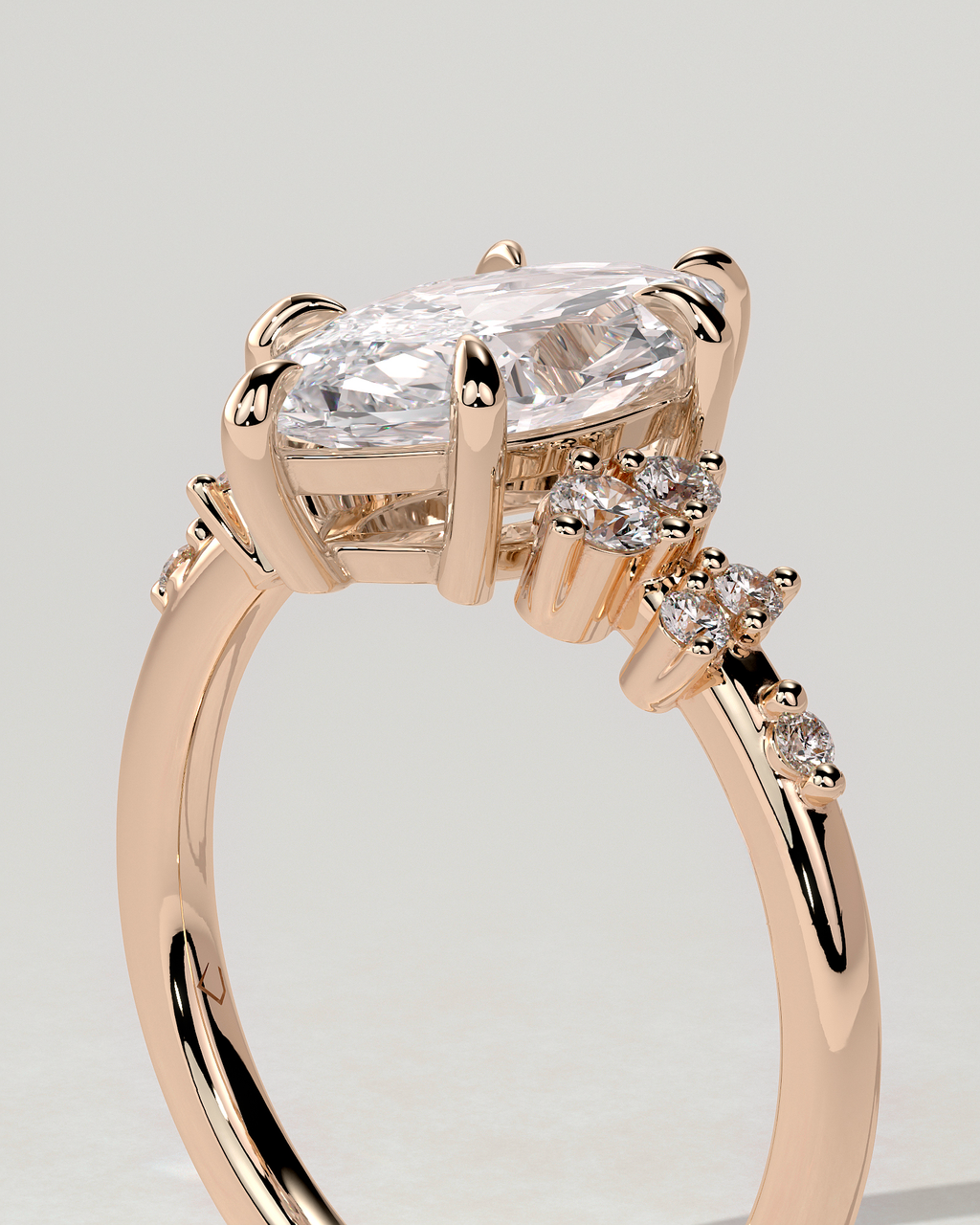 Minnie Solitaire Marquise Ring