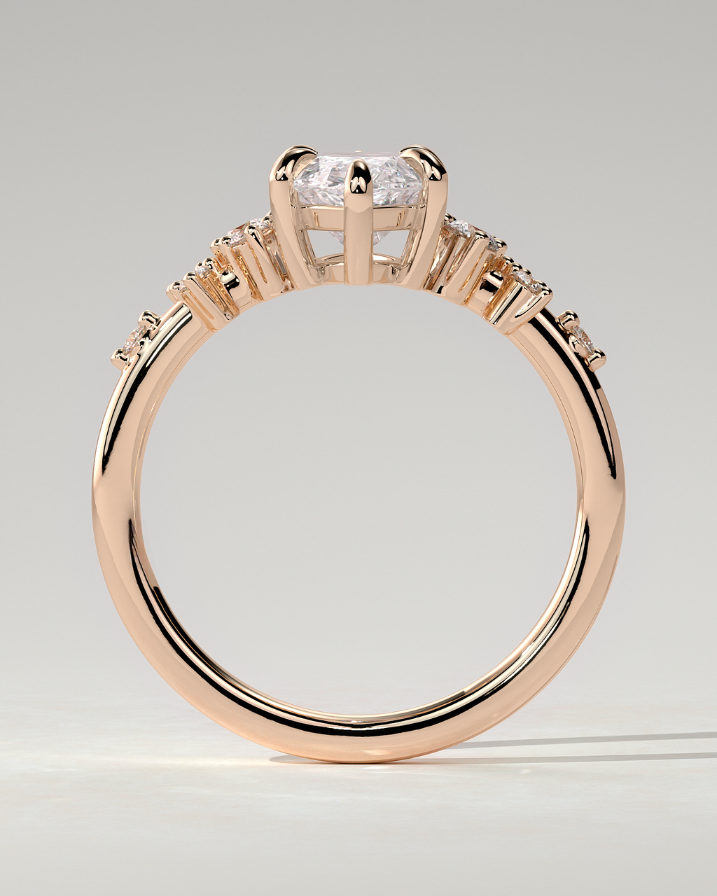 Minnie Solitaire Marquise Ring