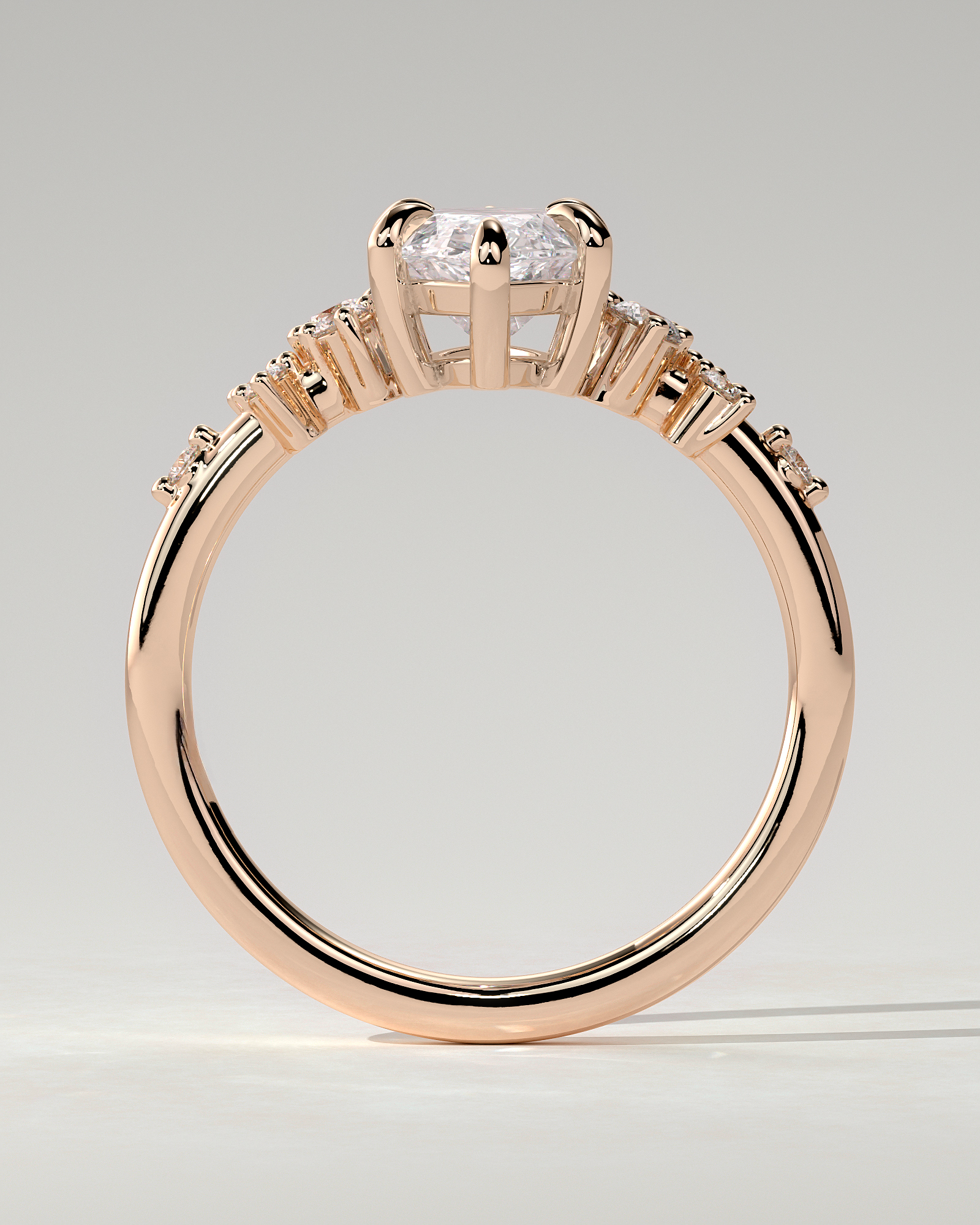 Minnie Solitaire Marquise Ring