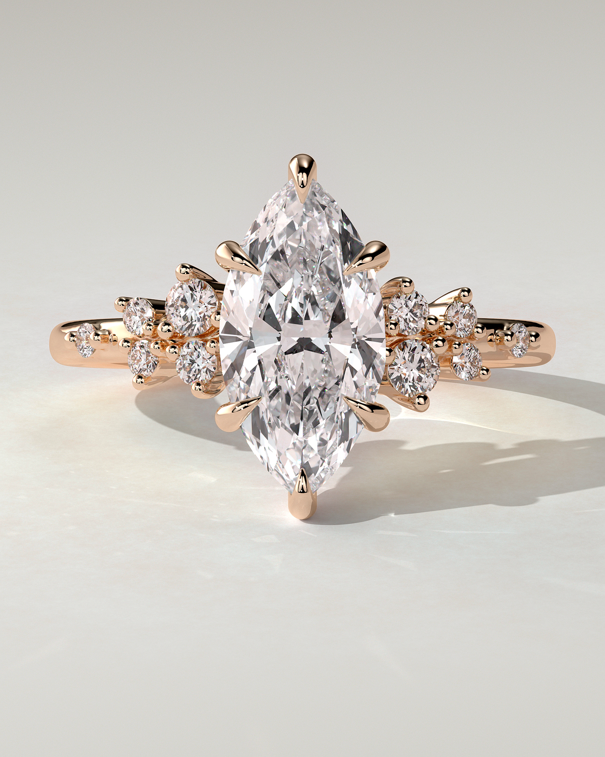 Minnie Solitaire Marquise Ring