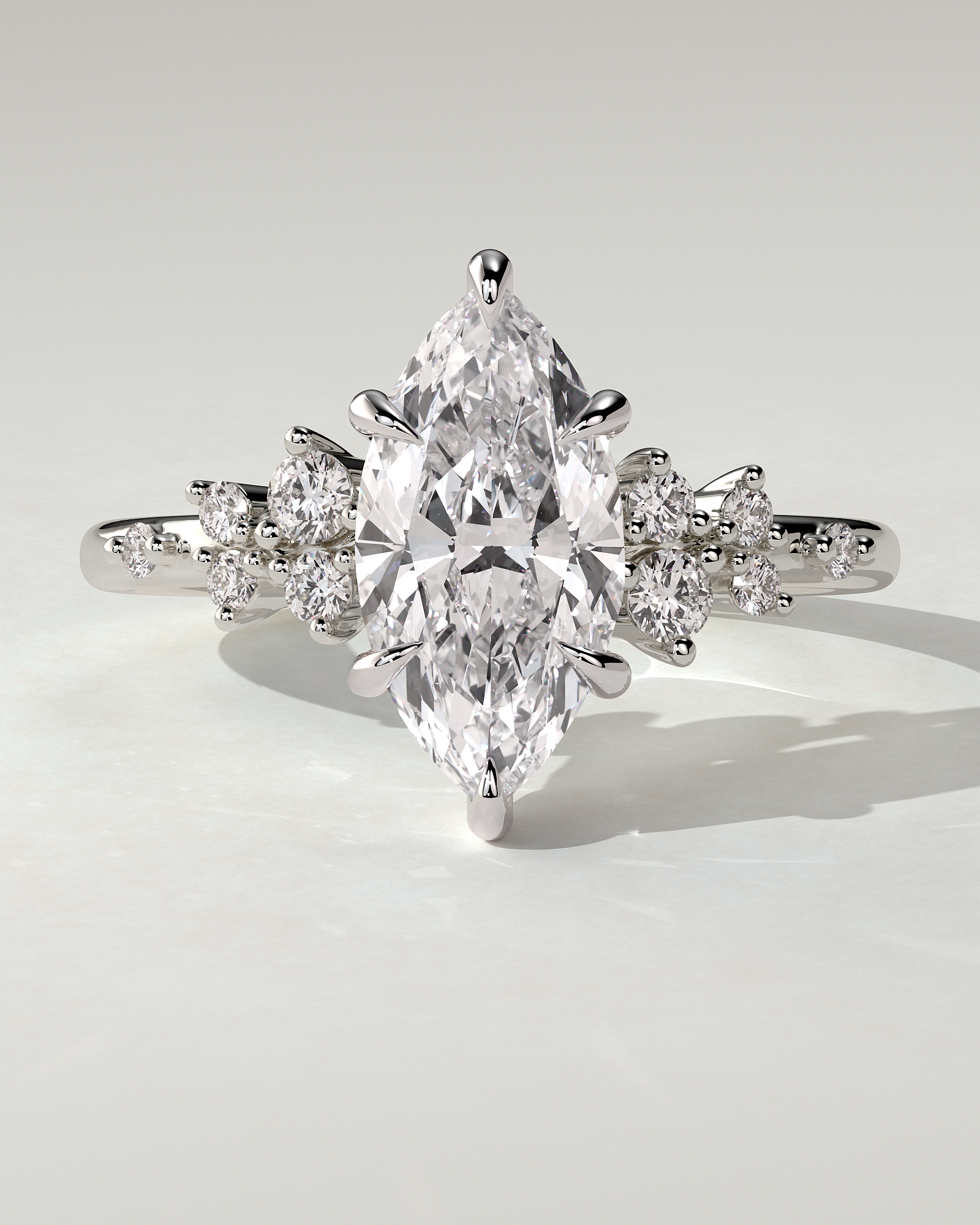 Minnie Solitaire Marquise Ring