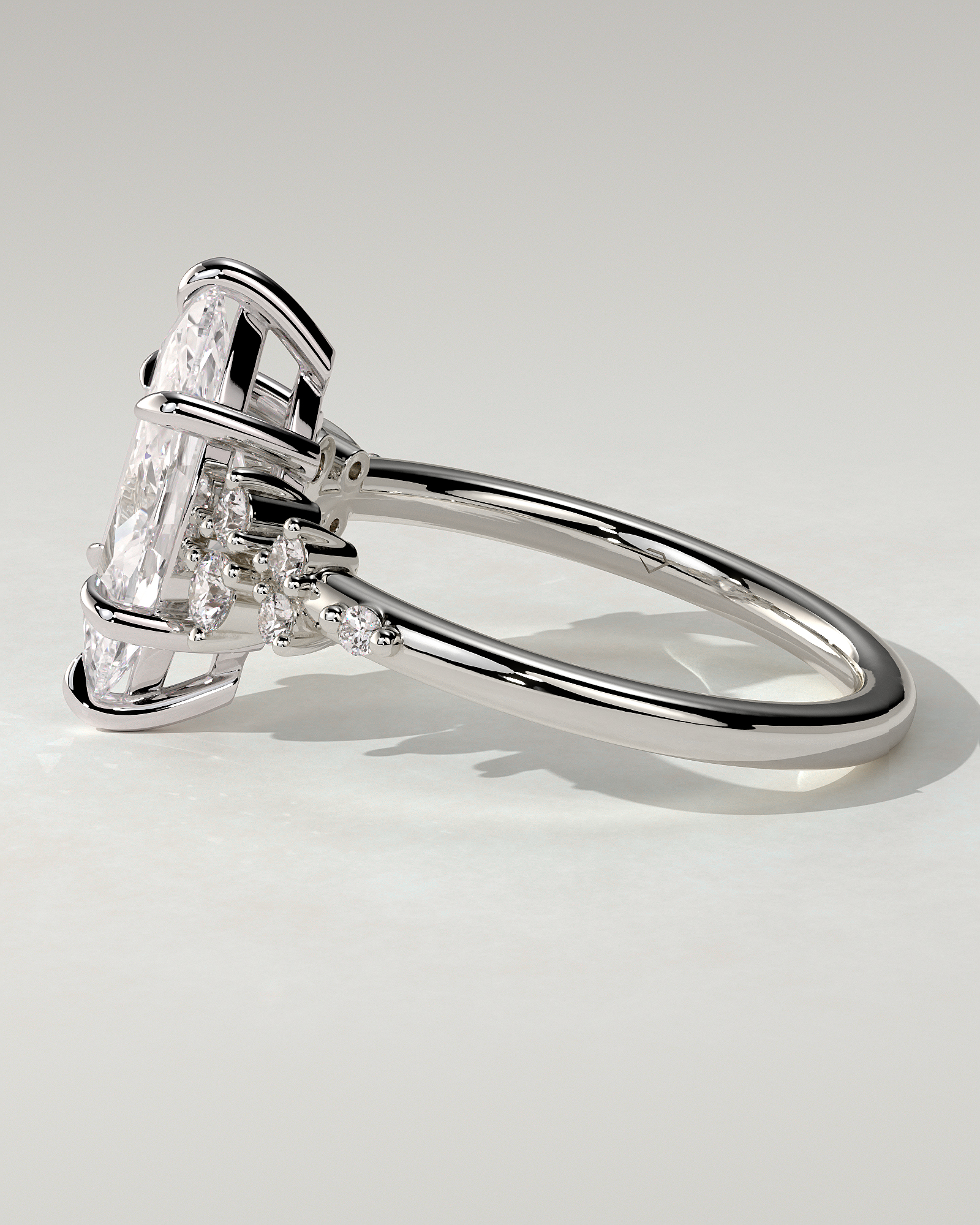 Minnie Solitaire Marquise Ring