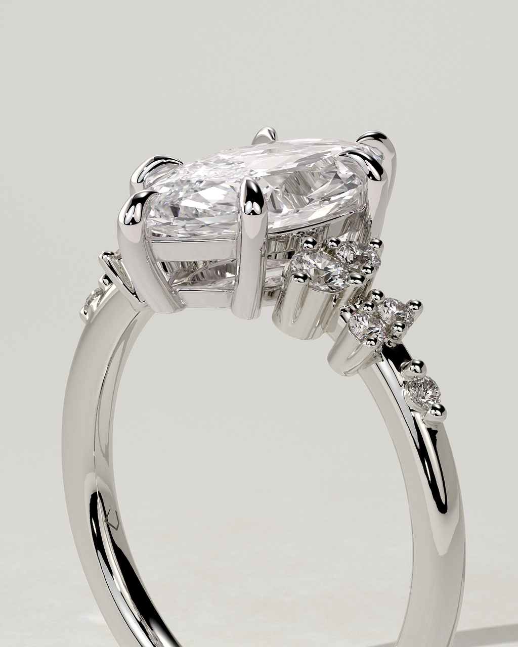 Minnie Solitaire Marquise Ring