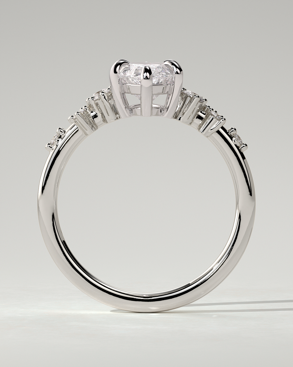 Minnie Solitaire Marquise Ring