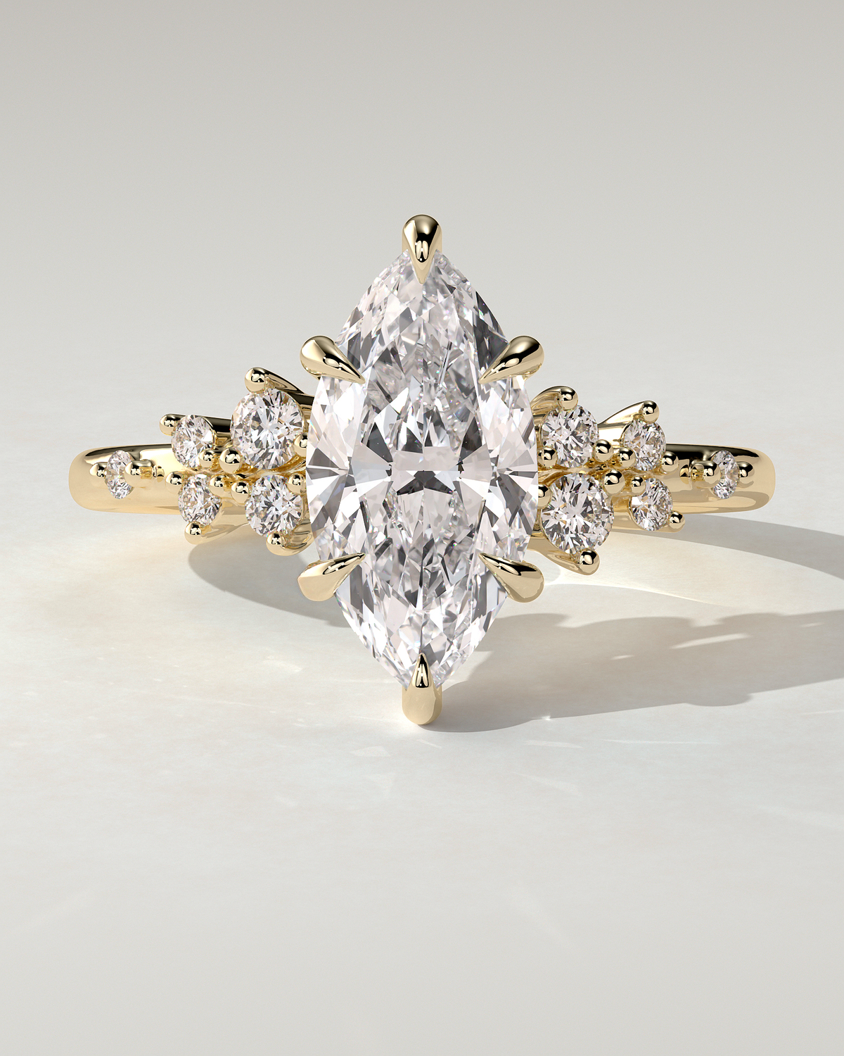 Minnie Solitaire Marquise Ring