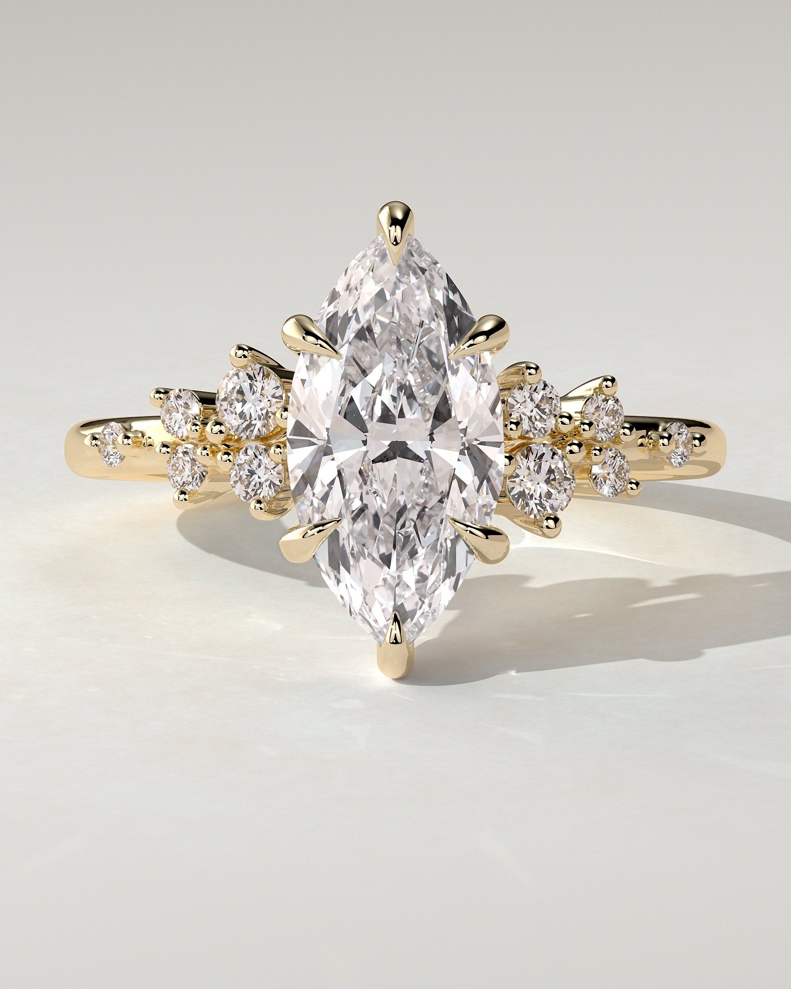 Minnie Solitaire Marquise Ring