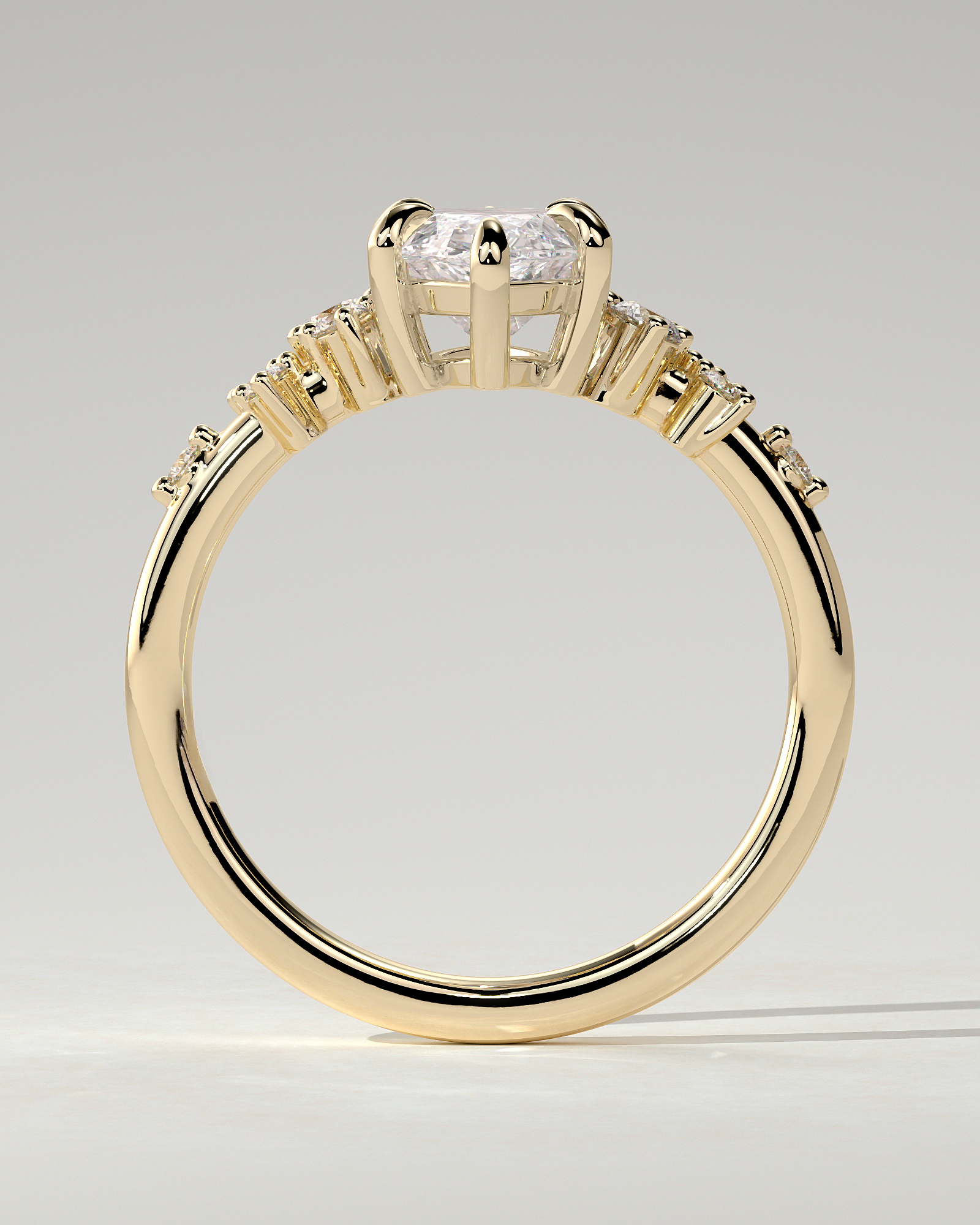 Minnie Solitaire Marquise Ring
