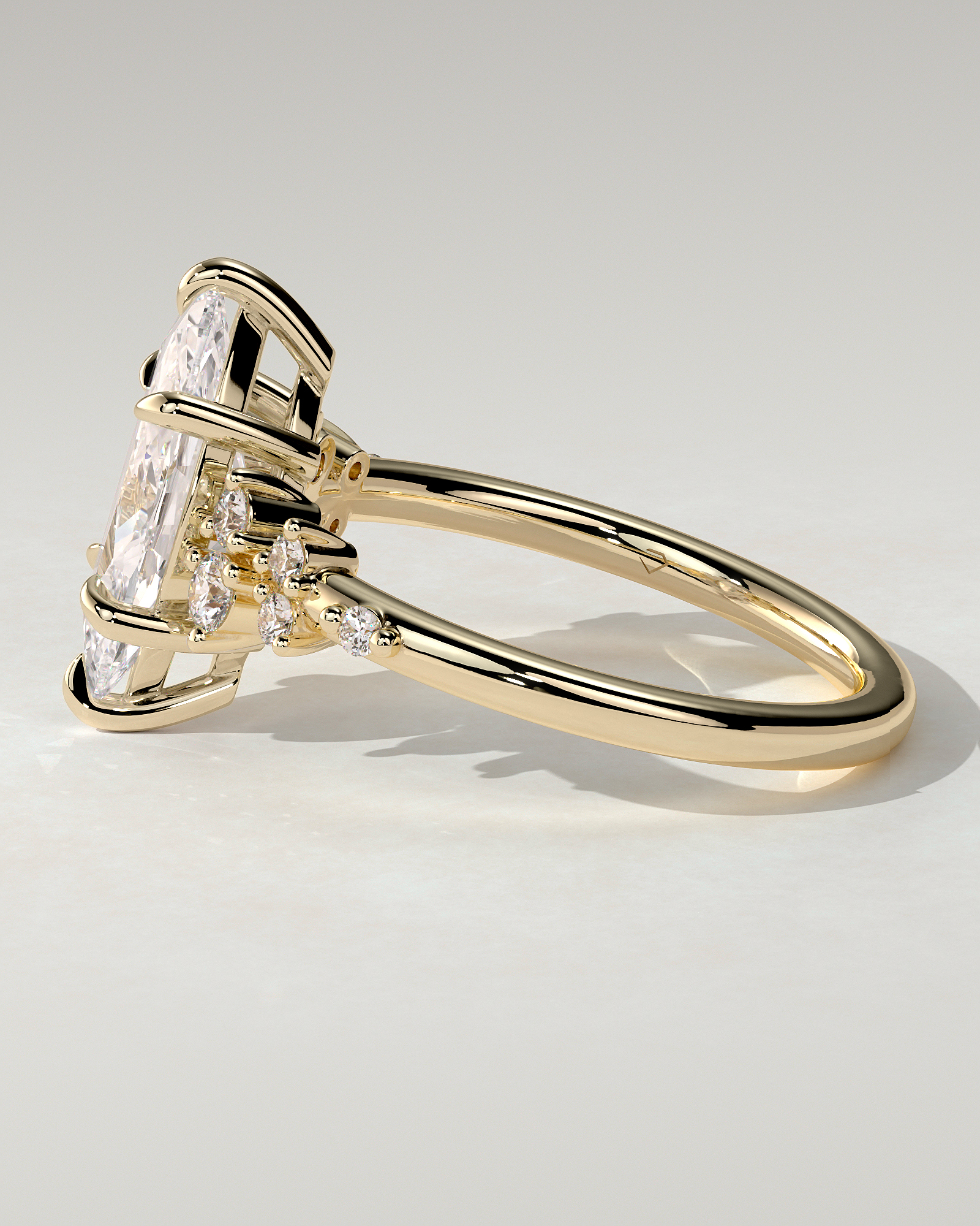 Minnie Solitaire Marquise Ring