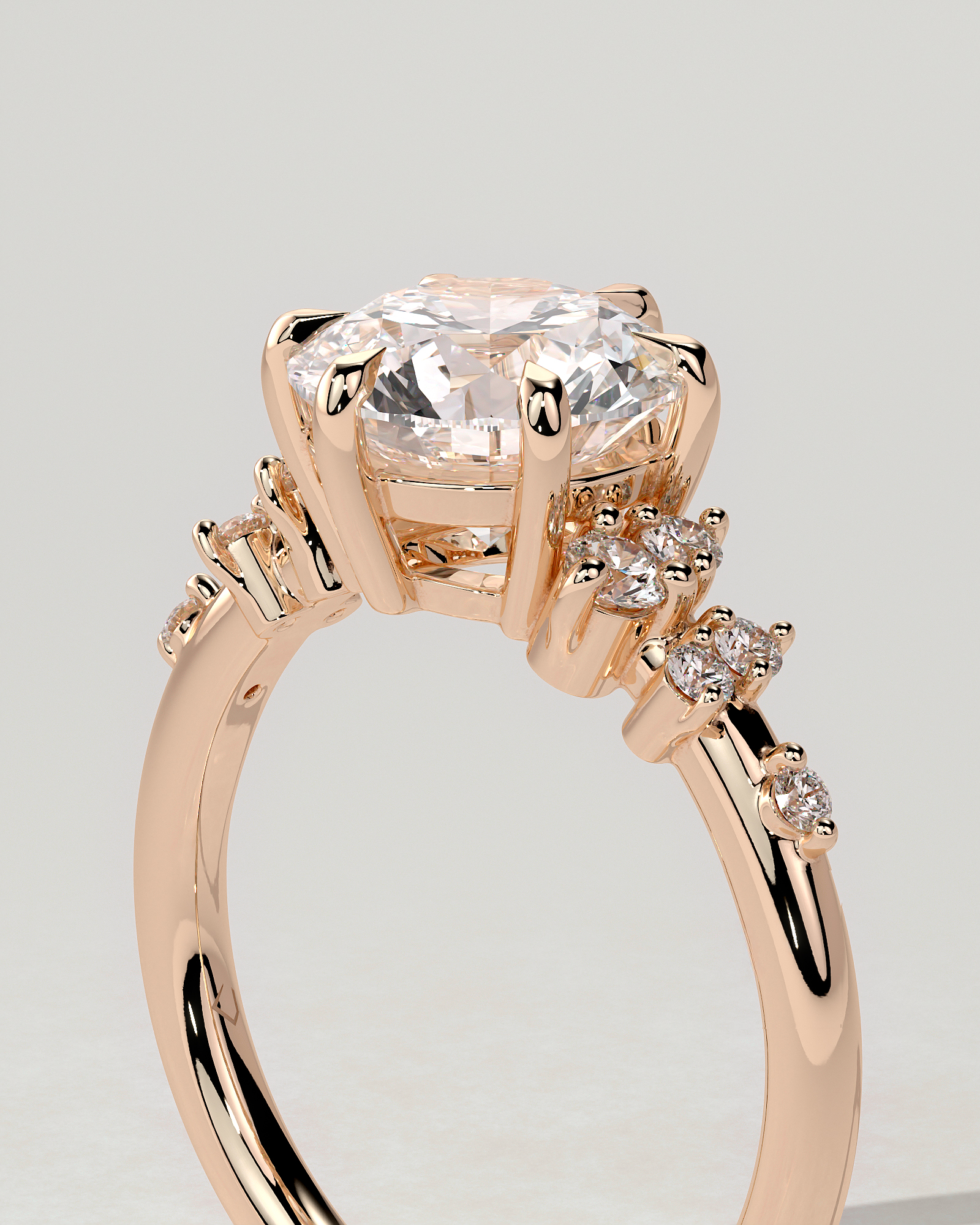 Molly Solitaire Round Ring