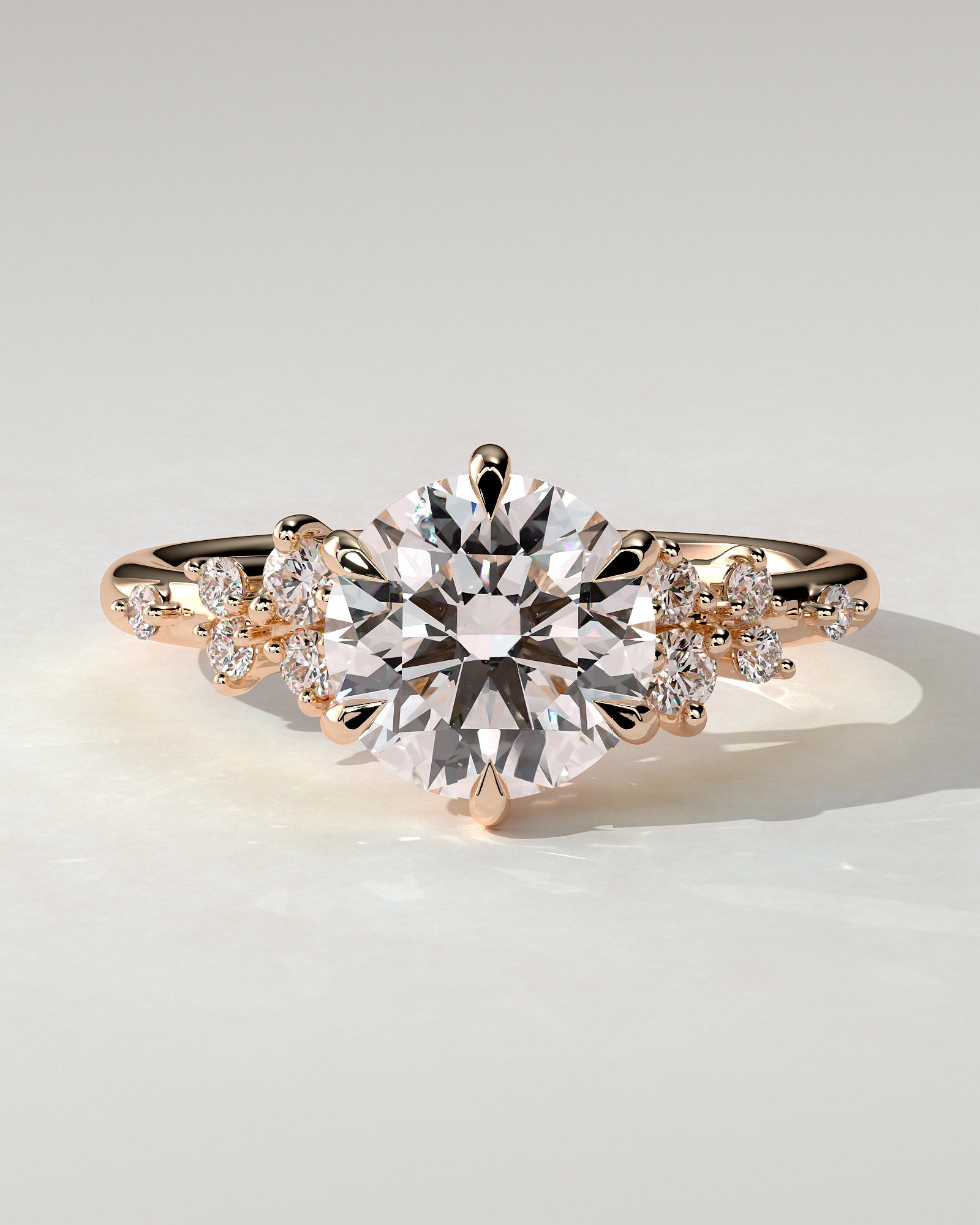 Molly Solitaire Round Ring