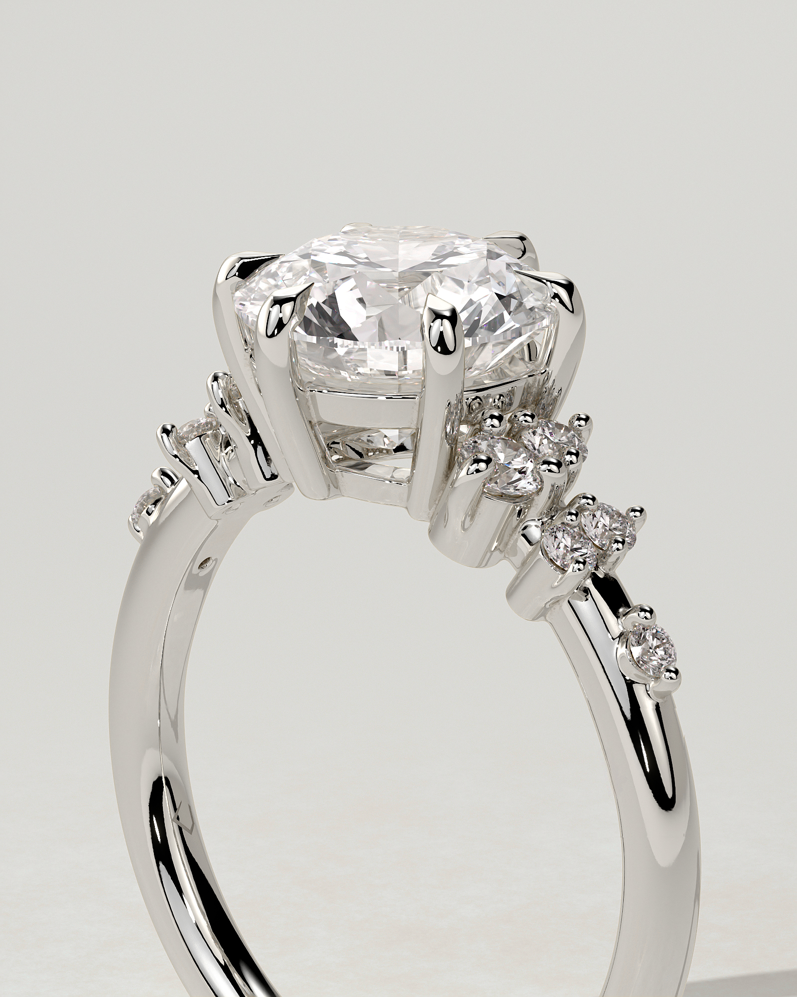 Molly Solitaire Round Ring