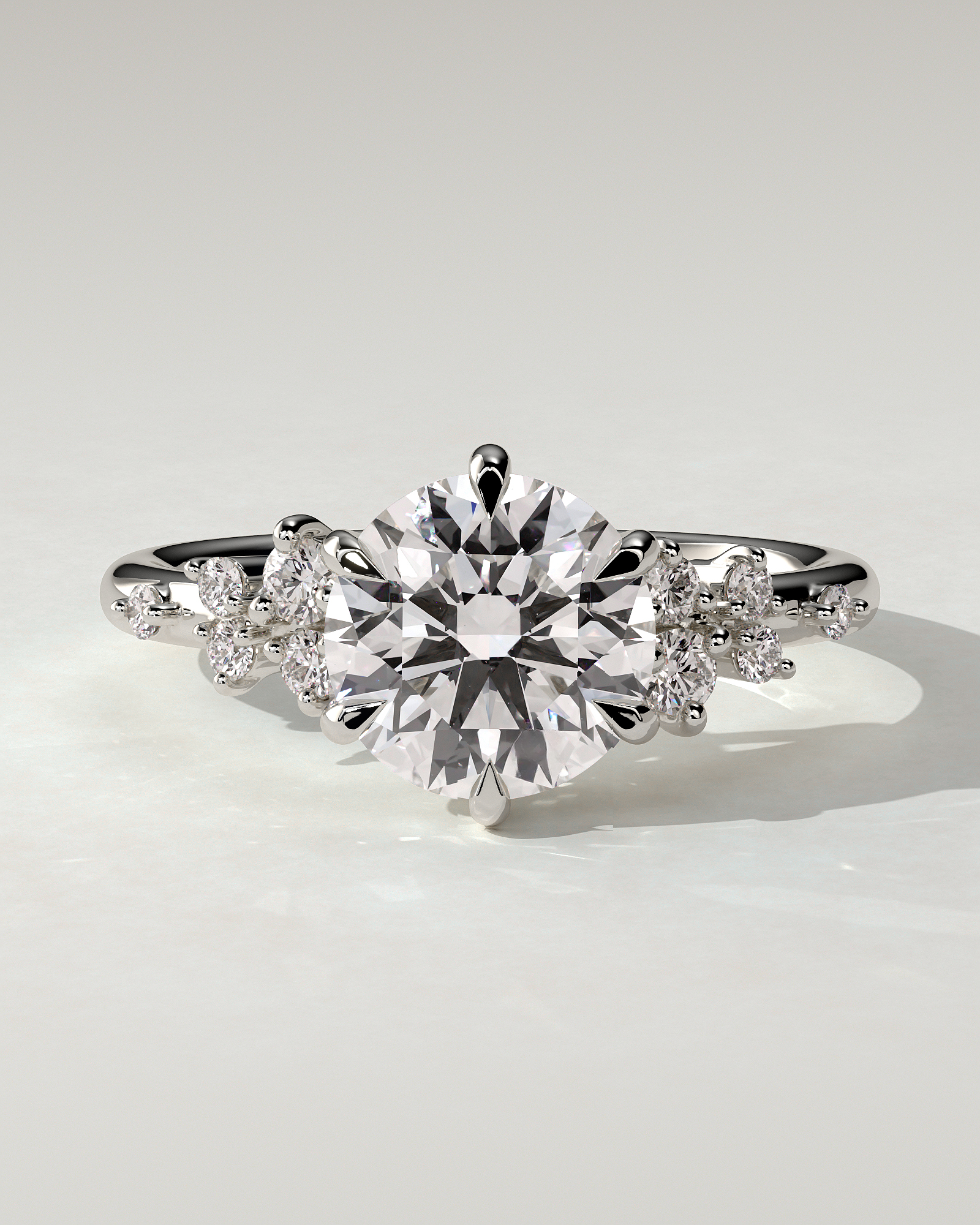 Molly Solitaire Round Ring