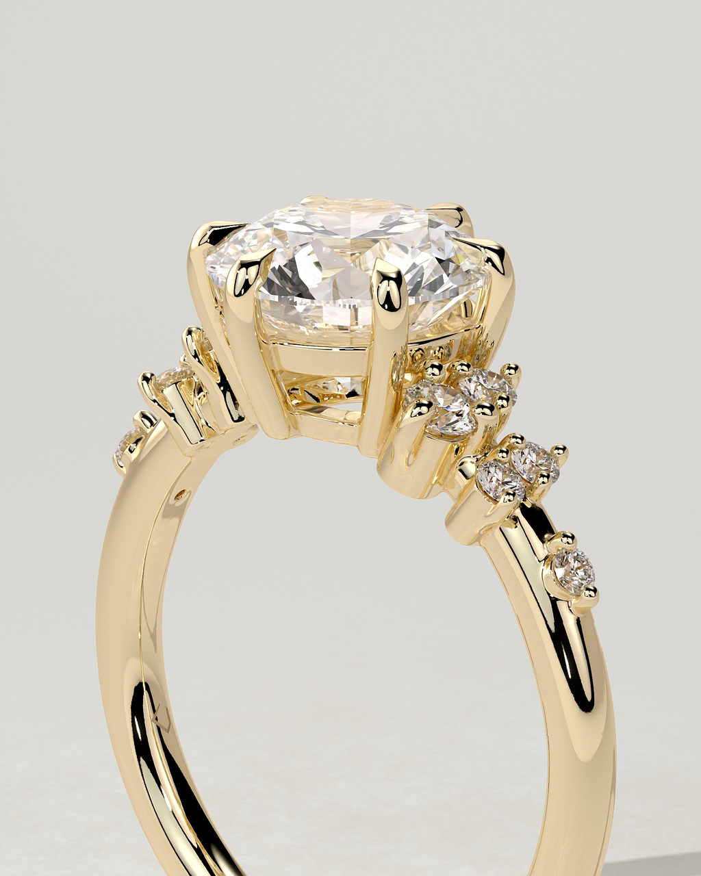 Molly Solitaire Round Ring