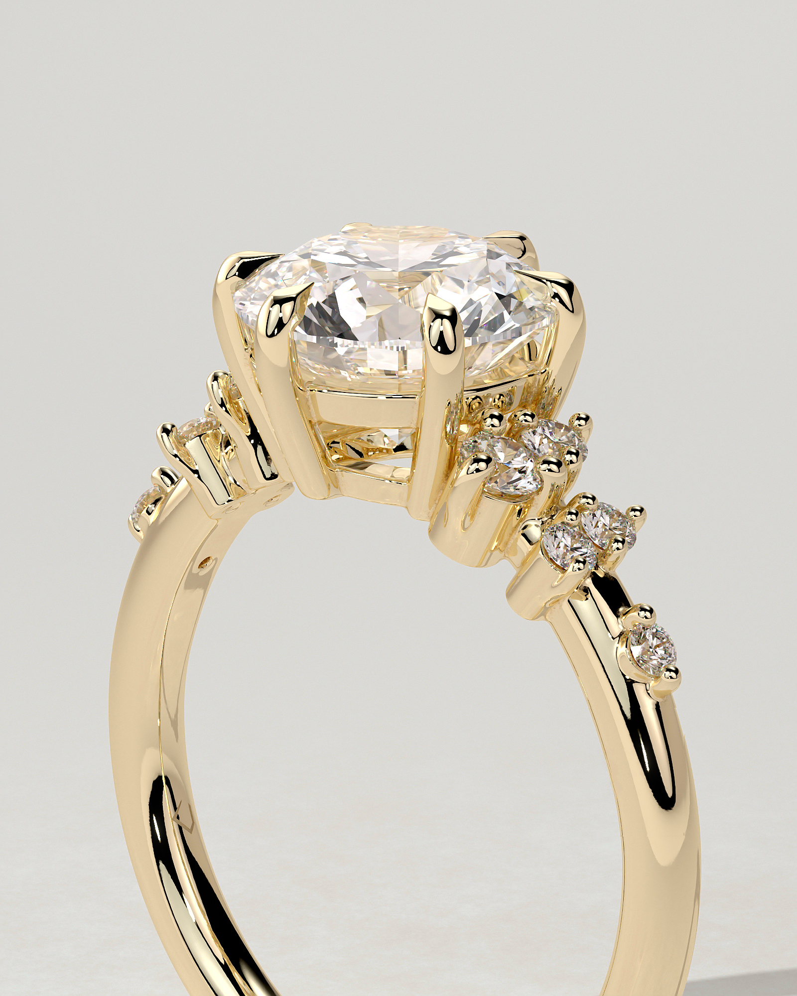 Molly Solitaire Round Ring