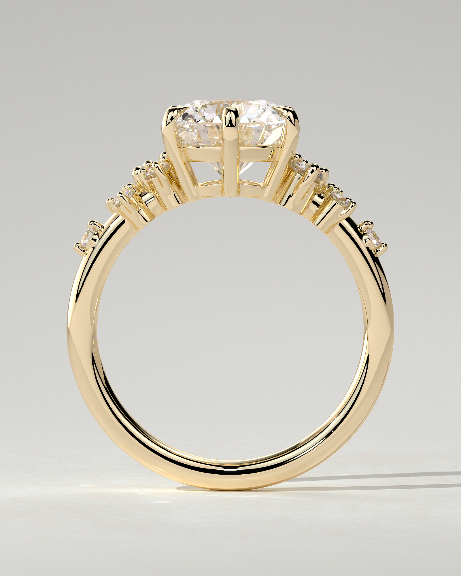 Molly Solitaire Round Ring
