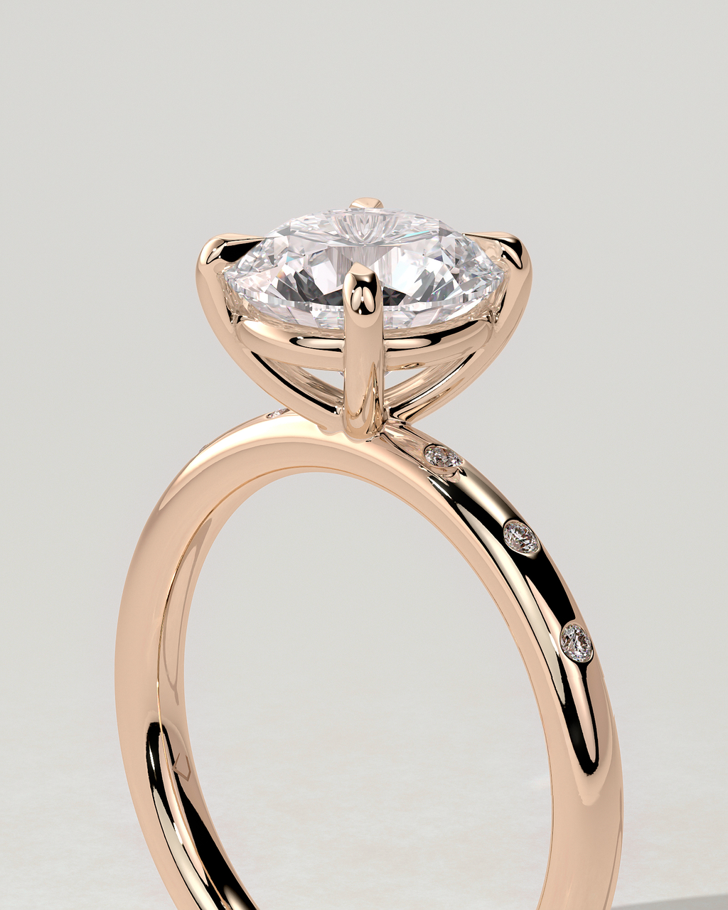 Nekija Solitaire Round Ring