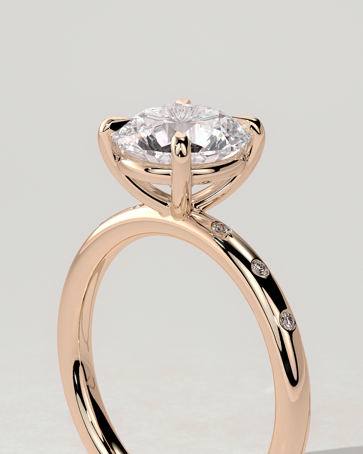 Nekija Solitaire Round Ring
