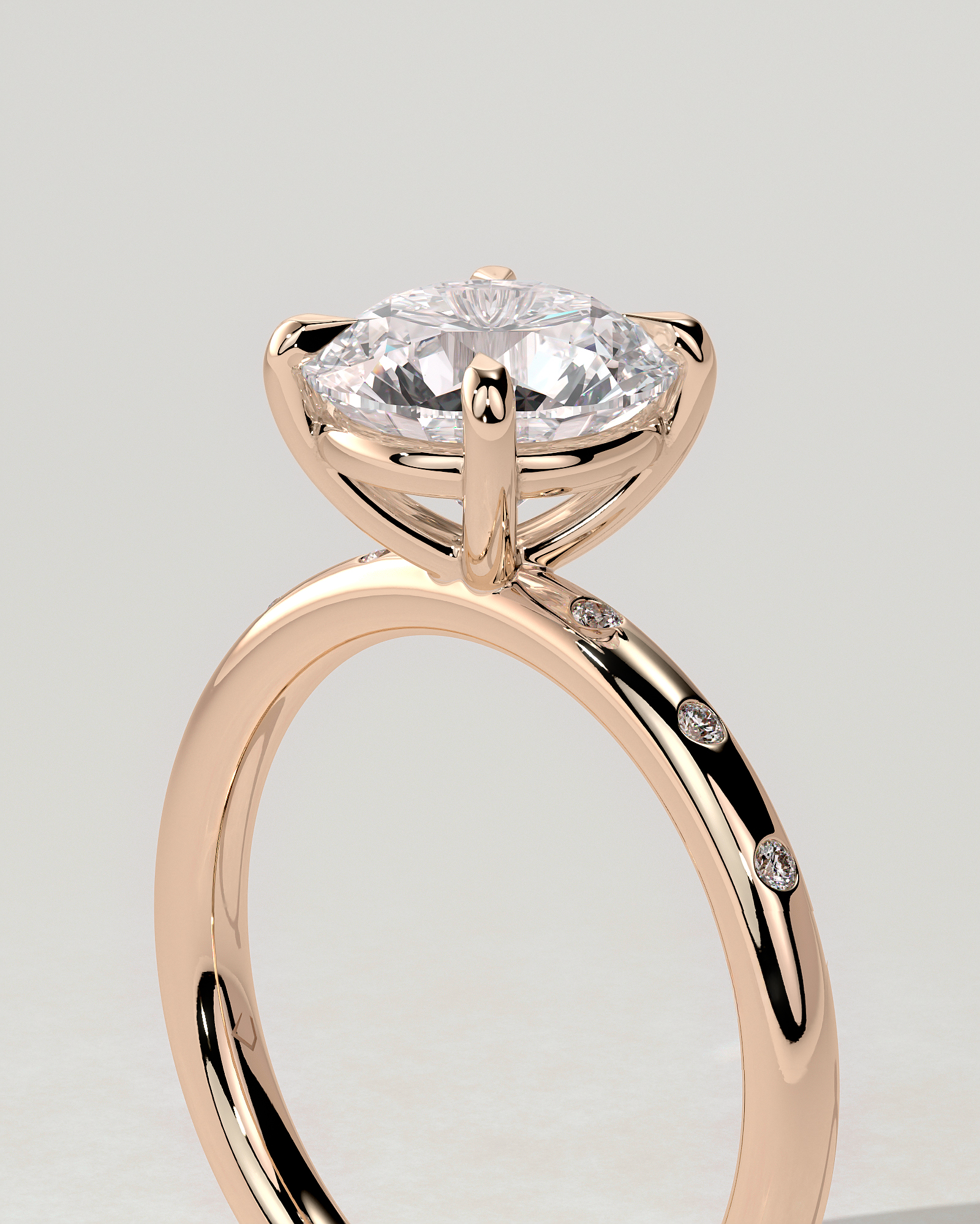 Nekija Solitaire Round Ring