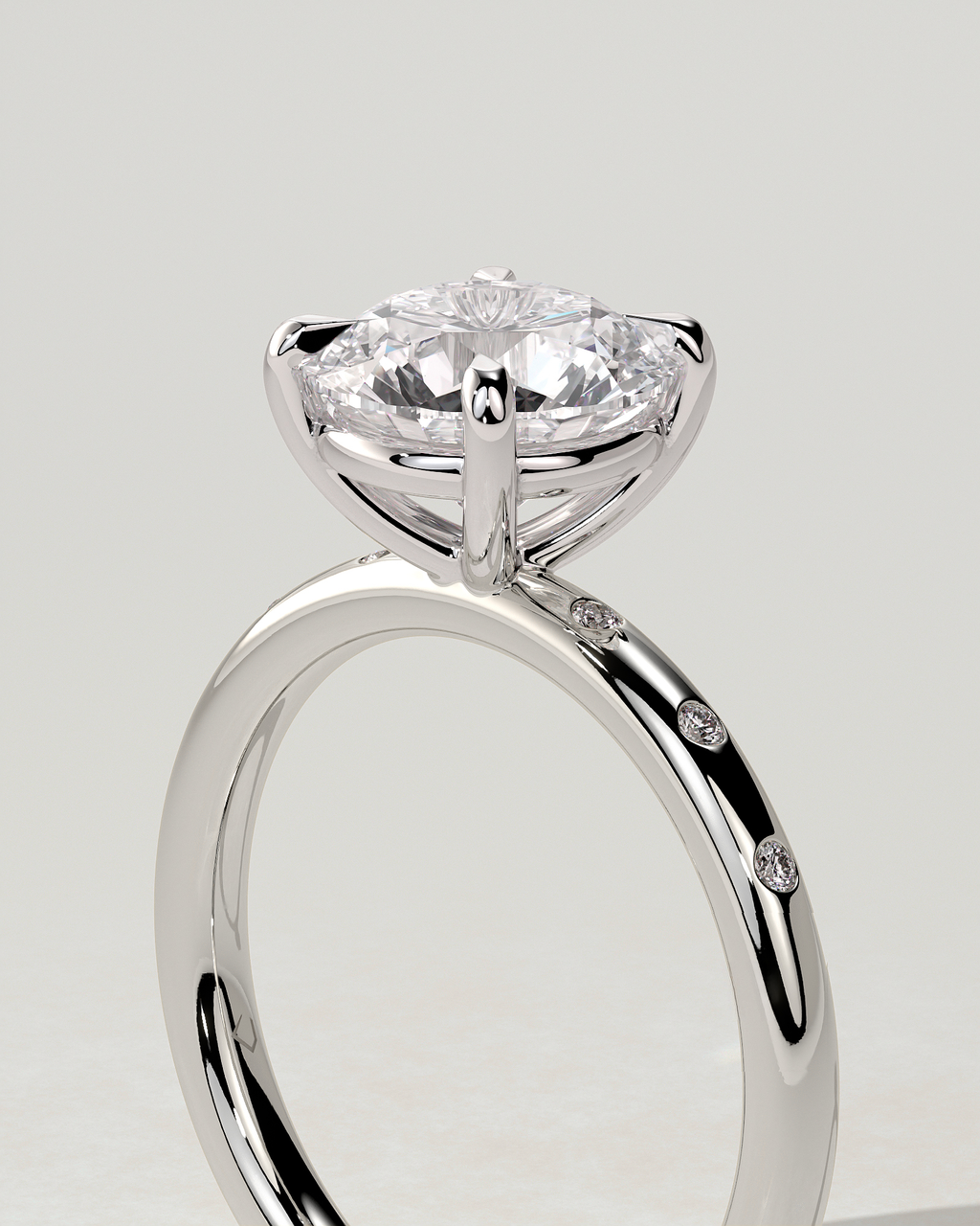 Nekija Solitaire Round Ring