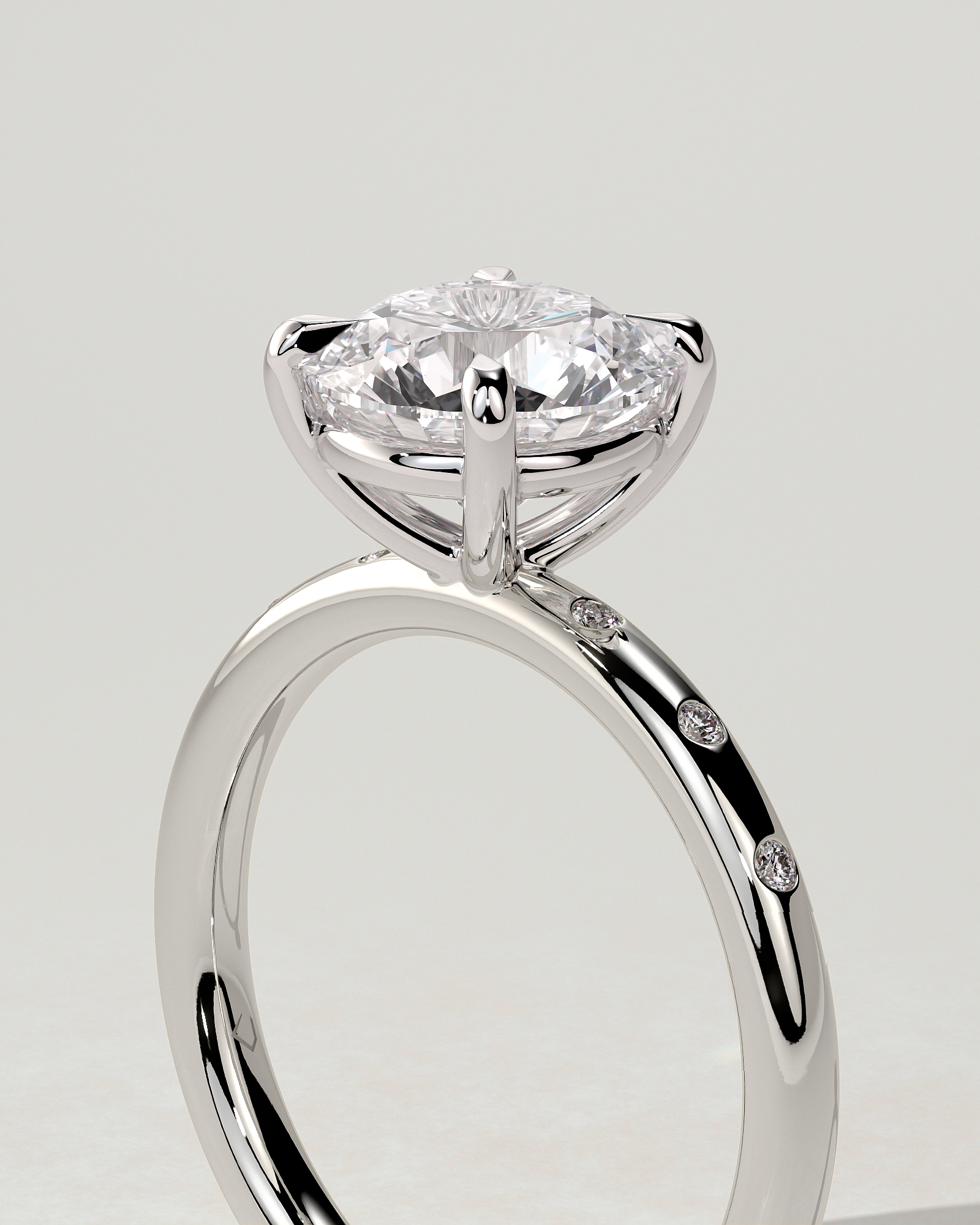 Nekija Solitaire Round Ring
