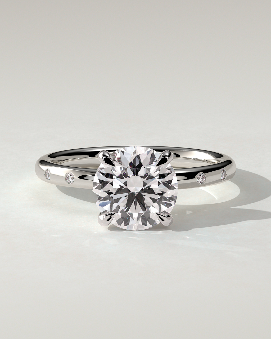 Nekija Solitaire Round Ring