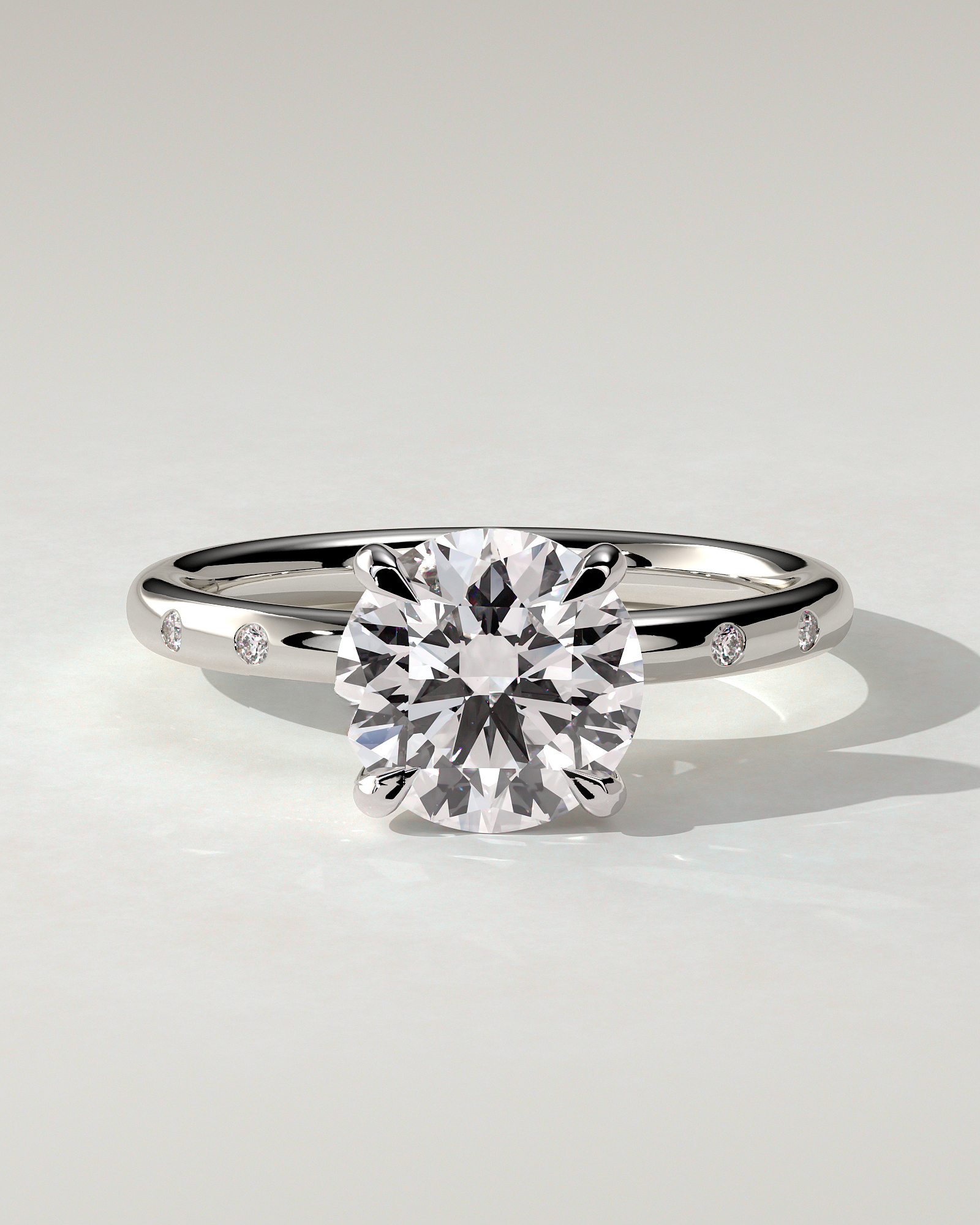 Nekija Solitaire Round Ring