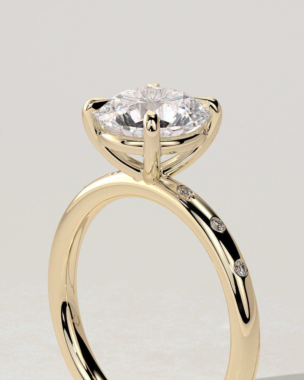 Nekija Solitaire Round Ring