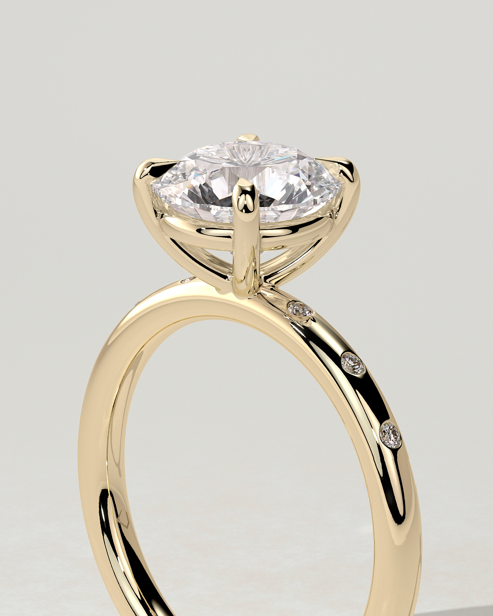 Nekija Solitaire Round Ring