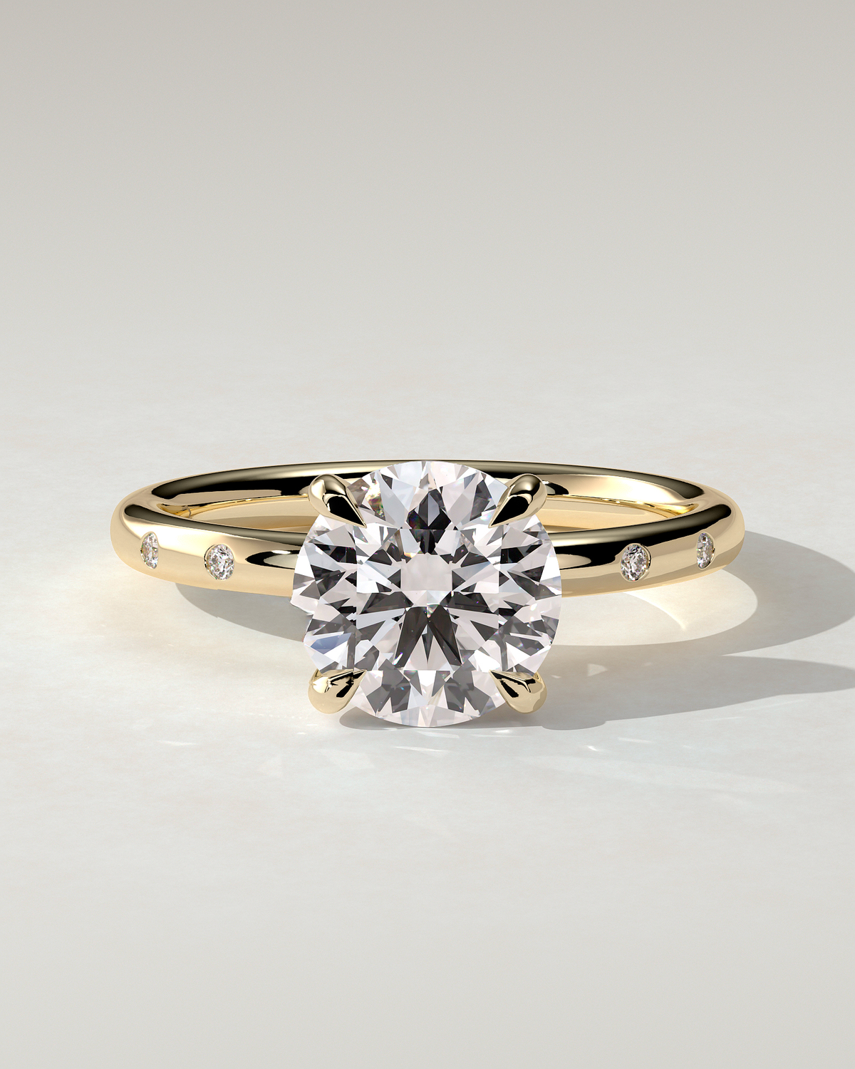 Nekija Solitaire Round Ring