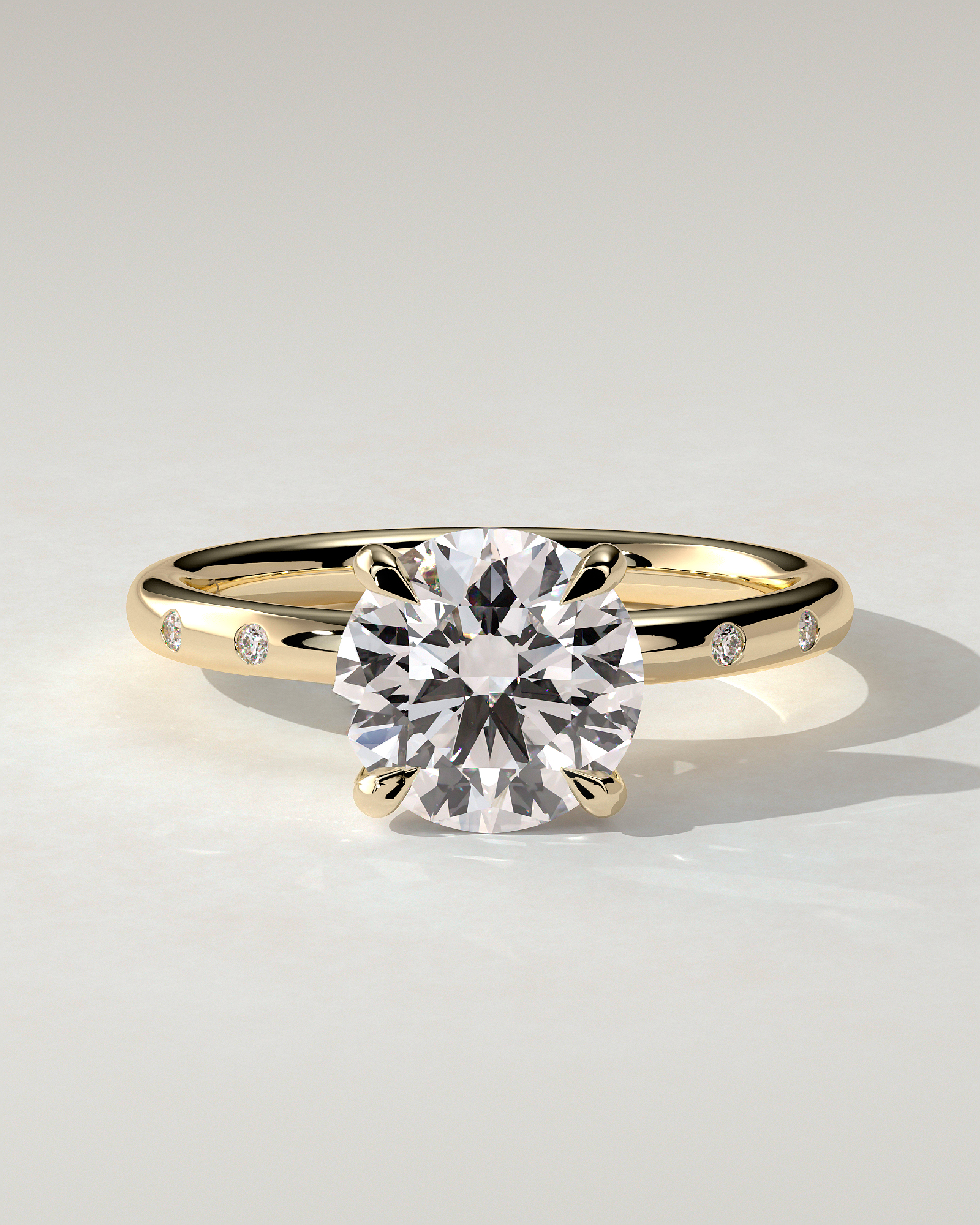 Nekija Solitaire Round Ring
