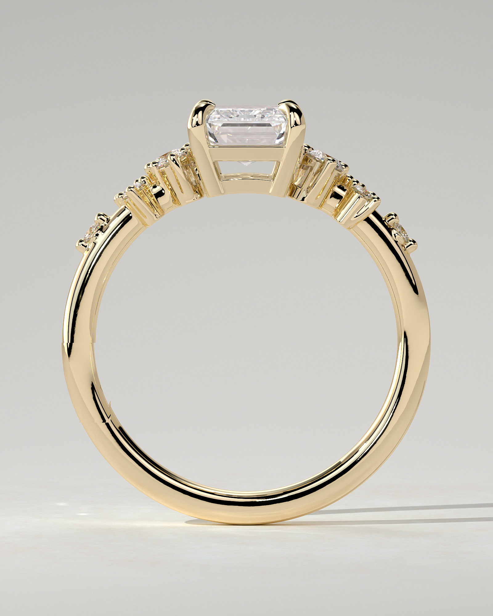Nellie Solitaire Emerald Ring
