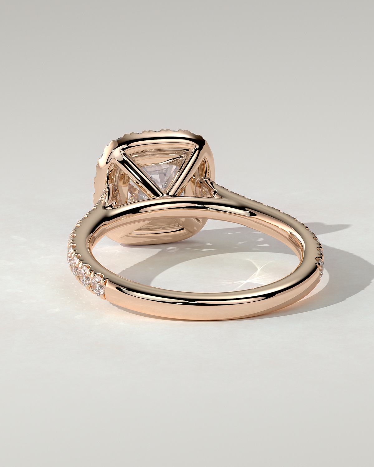 Nicole Halo Cushion Ring