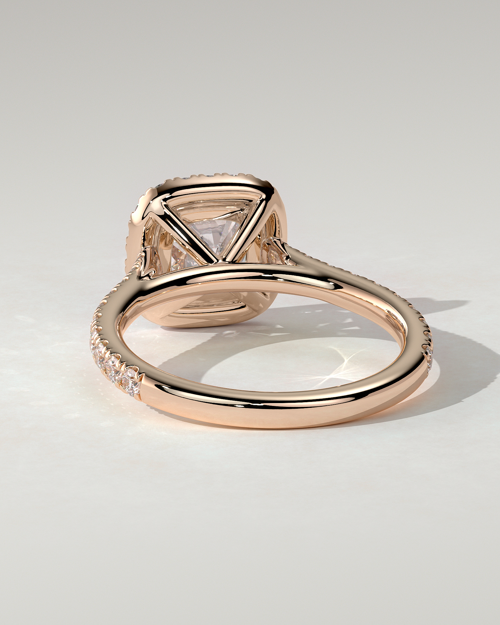Nicole Halo Cushion Ring