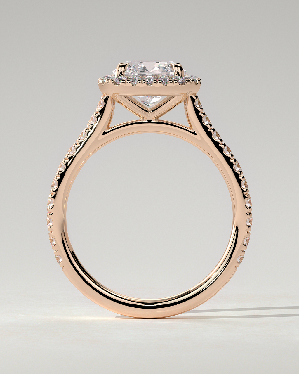 Nicole Halo Cushion Ring