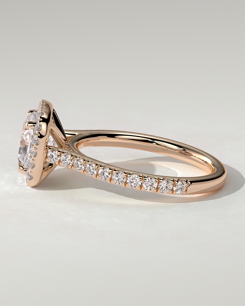 Nicole Halo Cushion Ring