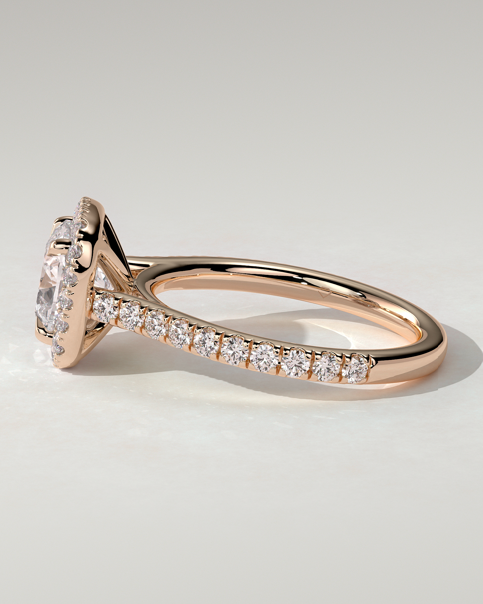 Nicole Halo Cushion Ring