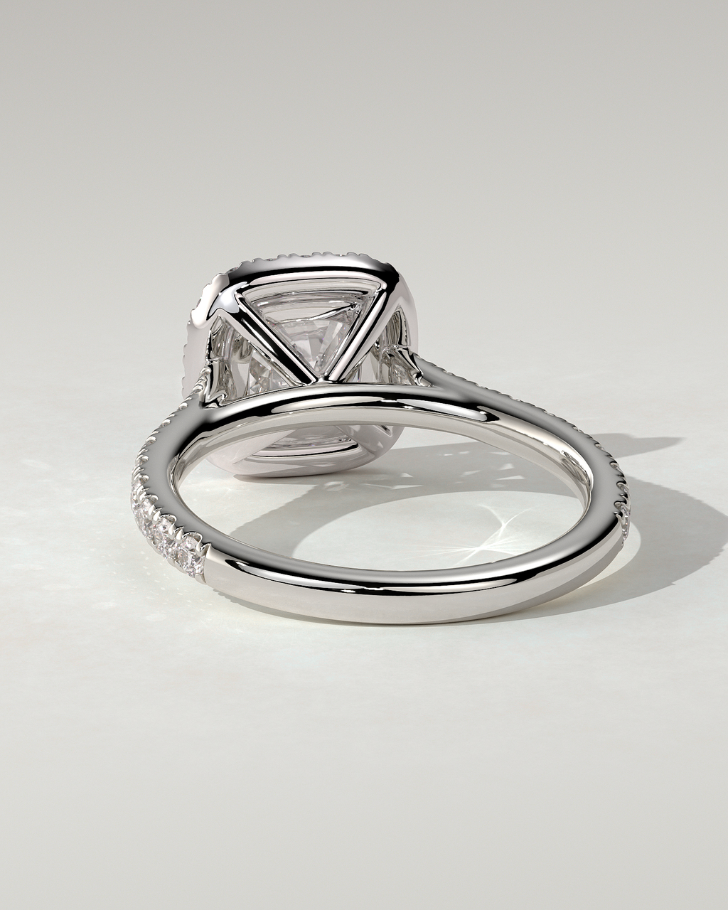 Nicole Halo Cushion Ring