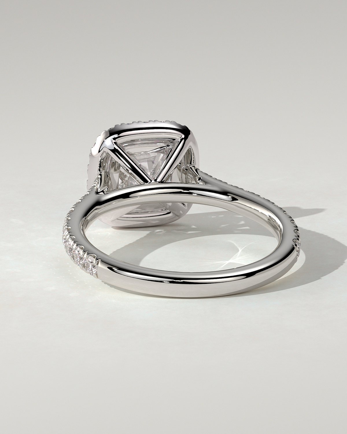 Nicole Halo Cushion Ring
