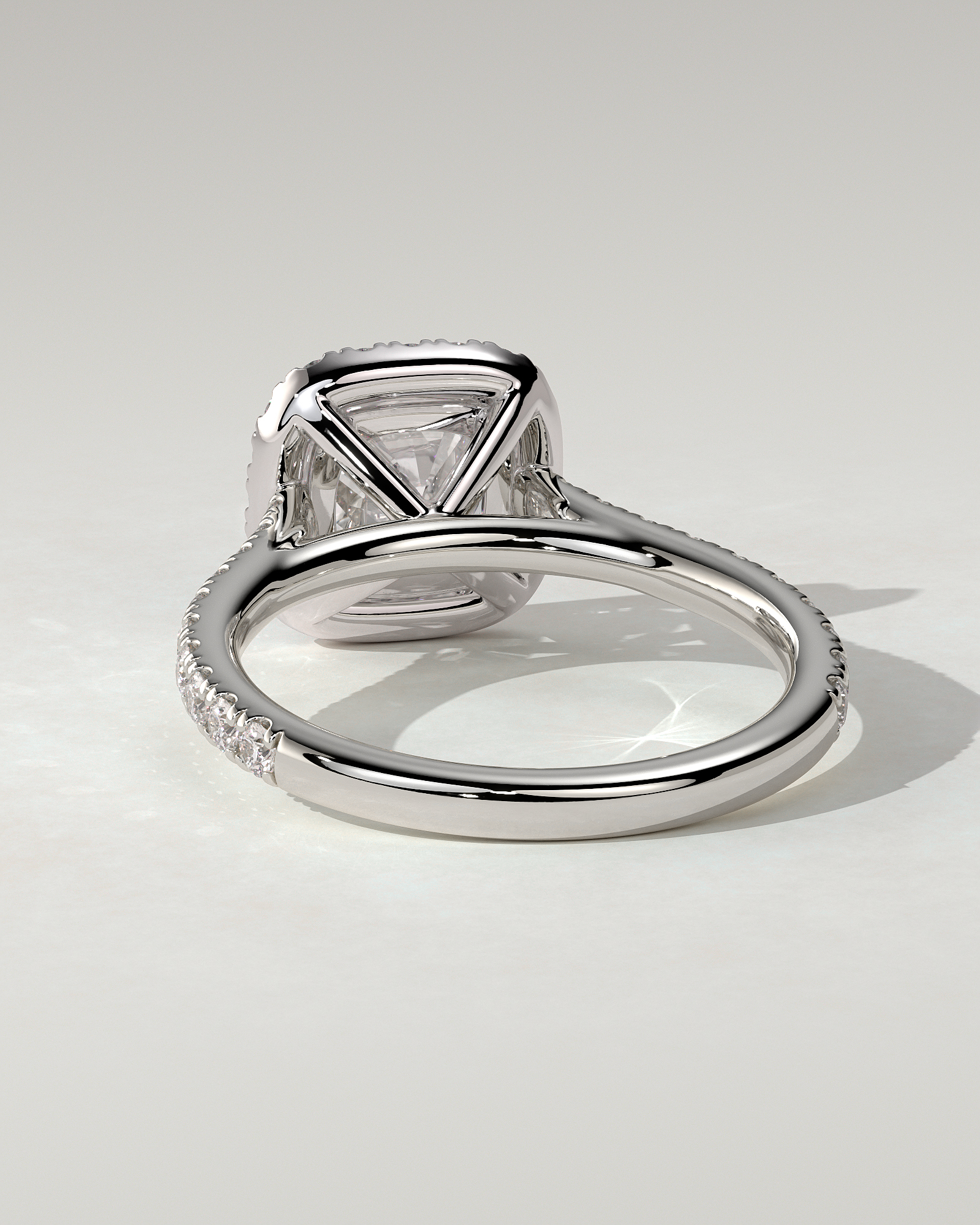 Nicole Halo Cushion Ring