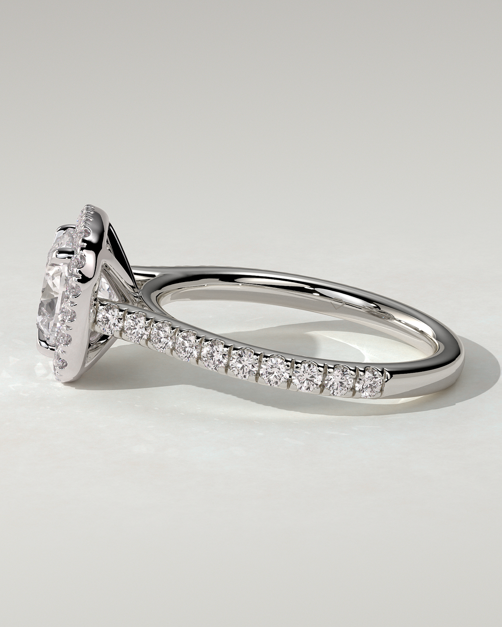 Nicole Halo Cushion Ring